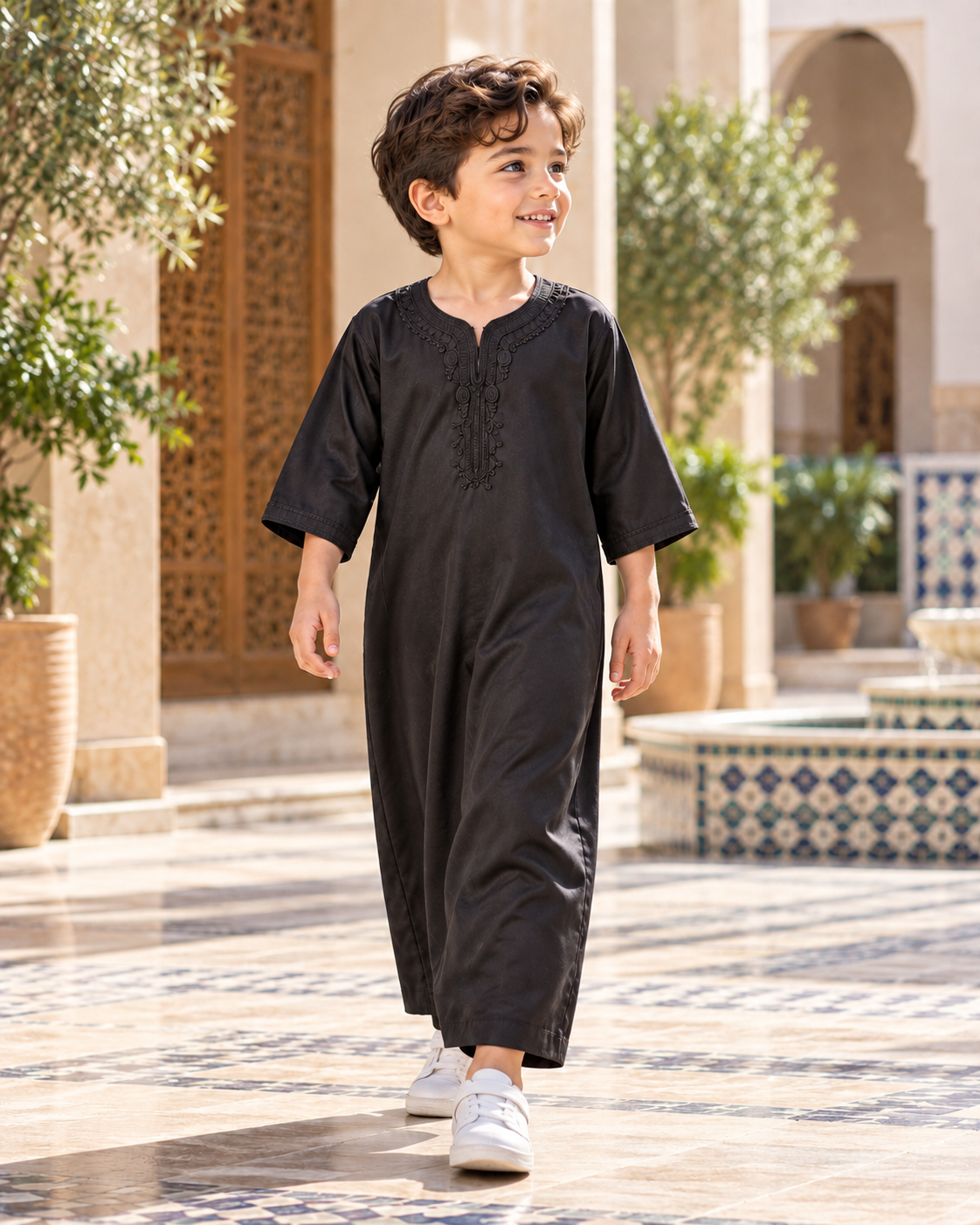 Kids Gandoura - Black - younger child age 4