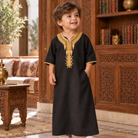 Kids Gandoura - Black and Gold - toddler age 2