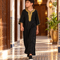 Kids Gandoura - Black and Gold - Lifestyle