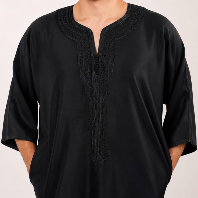 Black Gandoura studio product image - optimized