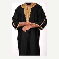 Black and Gold GANDOURA square shop product photo - AL-ANDALUS