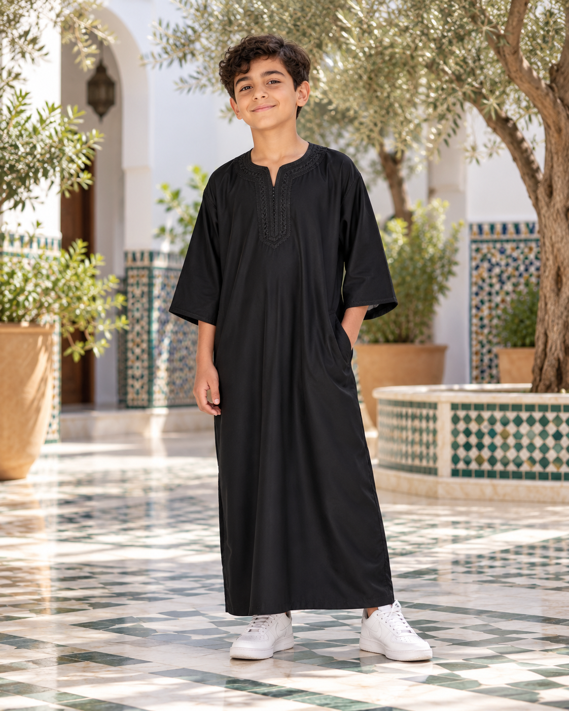 Kids Gandoura - Black - Lifestyle