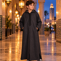 Kids Winter Jellaba - Black - Lifestyle