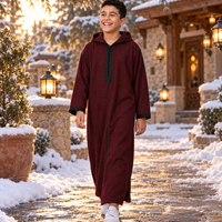 Kids Winter Jellaba - Burgundy - Lifestyle