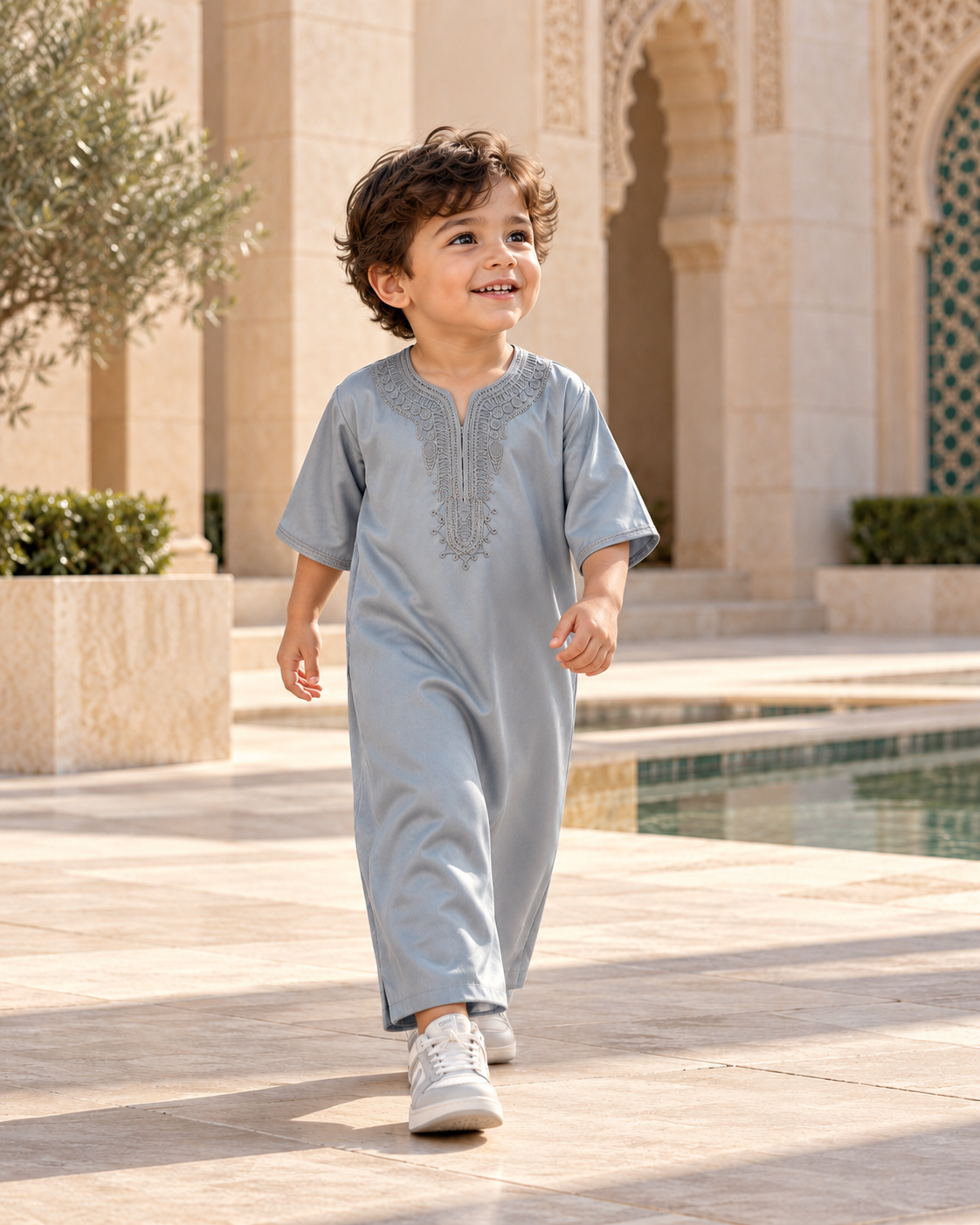 Kids Gandoura - Gray - toddler age 2