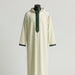 Soft Al-Andalus Djellaba with intricate embroidery and flowing fabric, showcasing traditional Moroccan style.