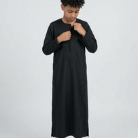 Colorful kids' kaftan by AL-ANDALUS featuring lightweight fabric and vibrant patterns for comfortable summer wear.