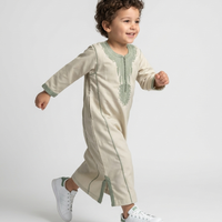 Colorful kids' kaftan by AL-ANDALUS featuring vibrant patterns and lightweight fabric, perfect for casual wear or special occasions.