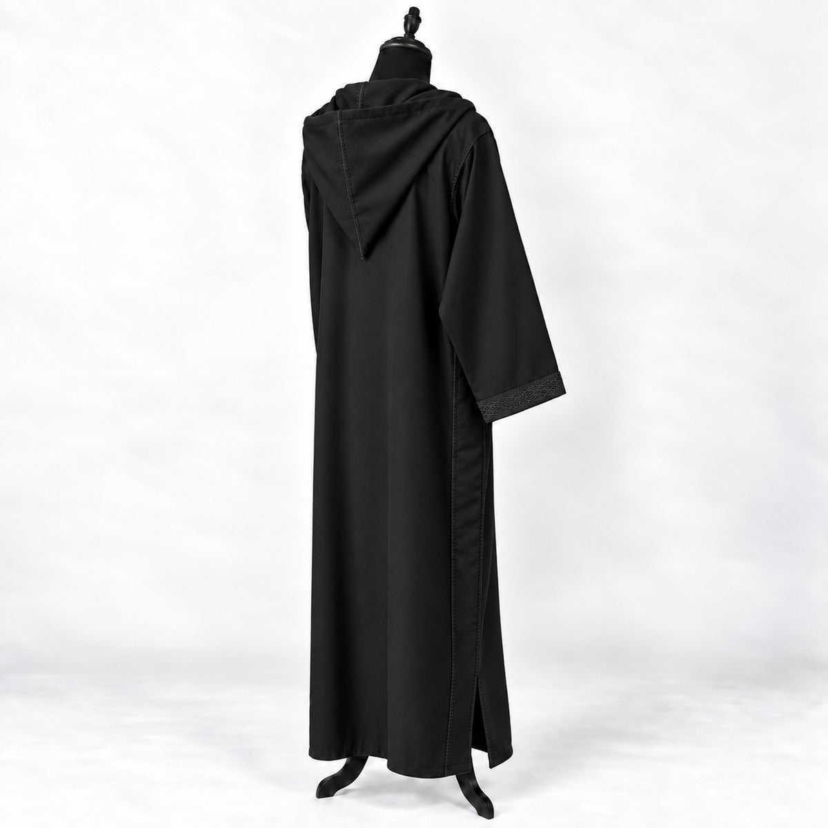 Soft Jellaba - Black - back hood side
