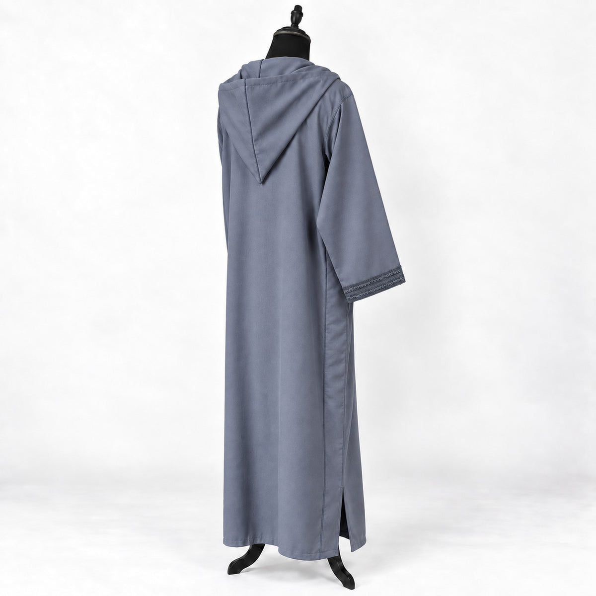 Soft Jellaba - Blue Gray - back hood side