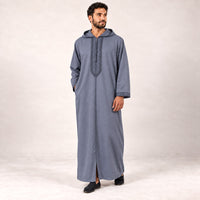 Soft Jellaba - Blue Gray - model front