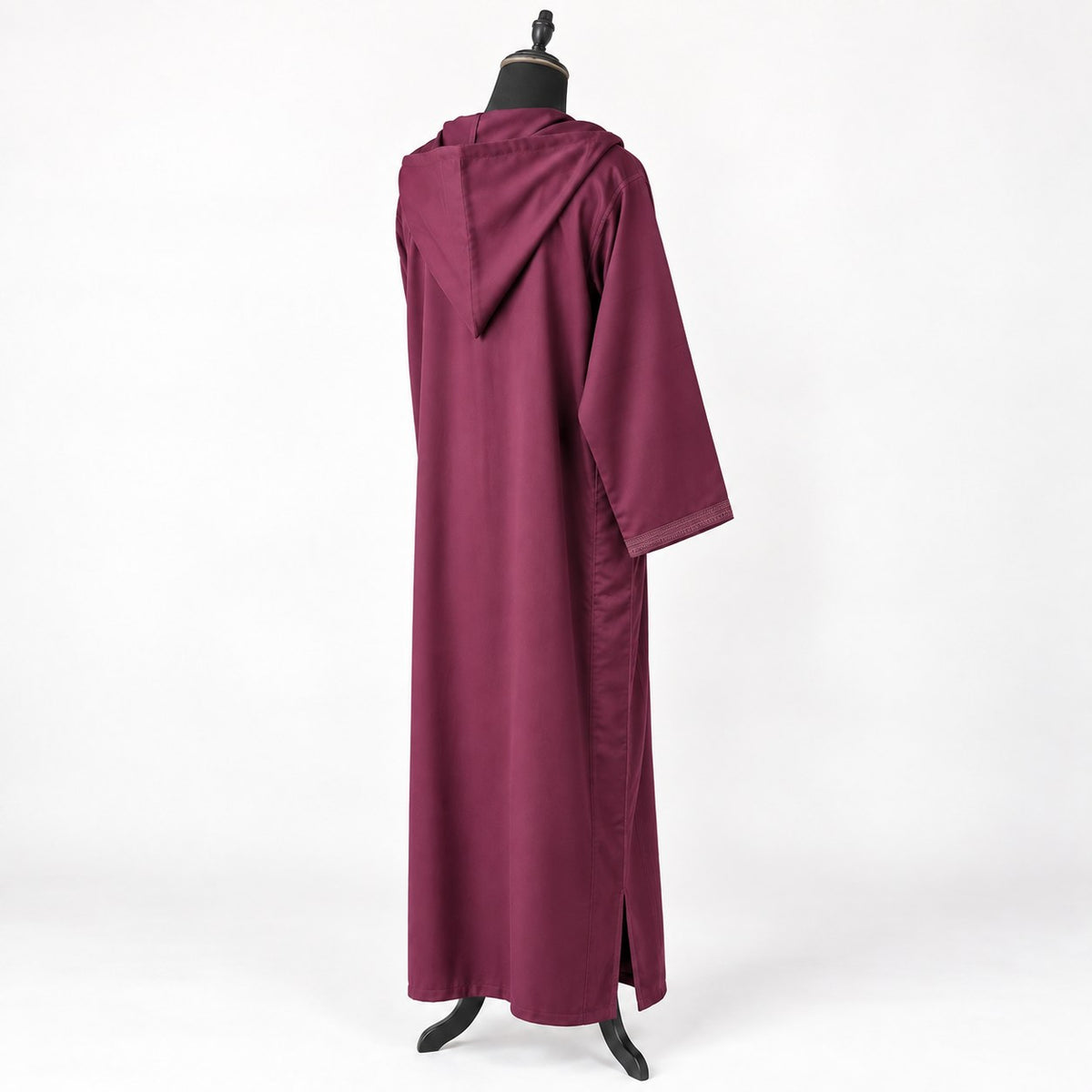 Soft Jellaba - Burgundy - back hood side