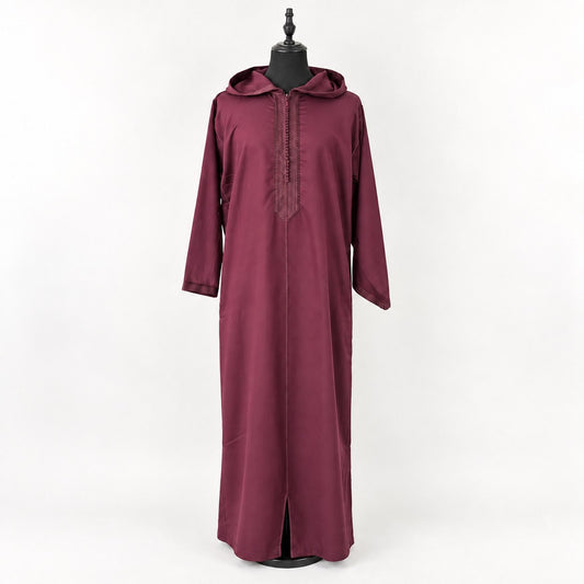 Soft Jellaba - Burgundy - main mannequin