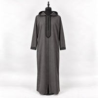 Soft Jellaba - Dark Gray and Black - main mannequin