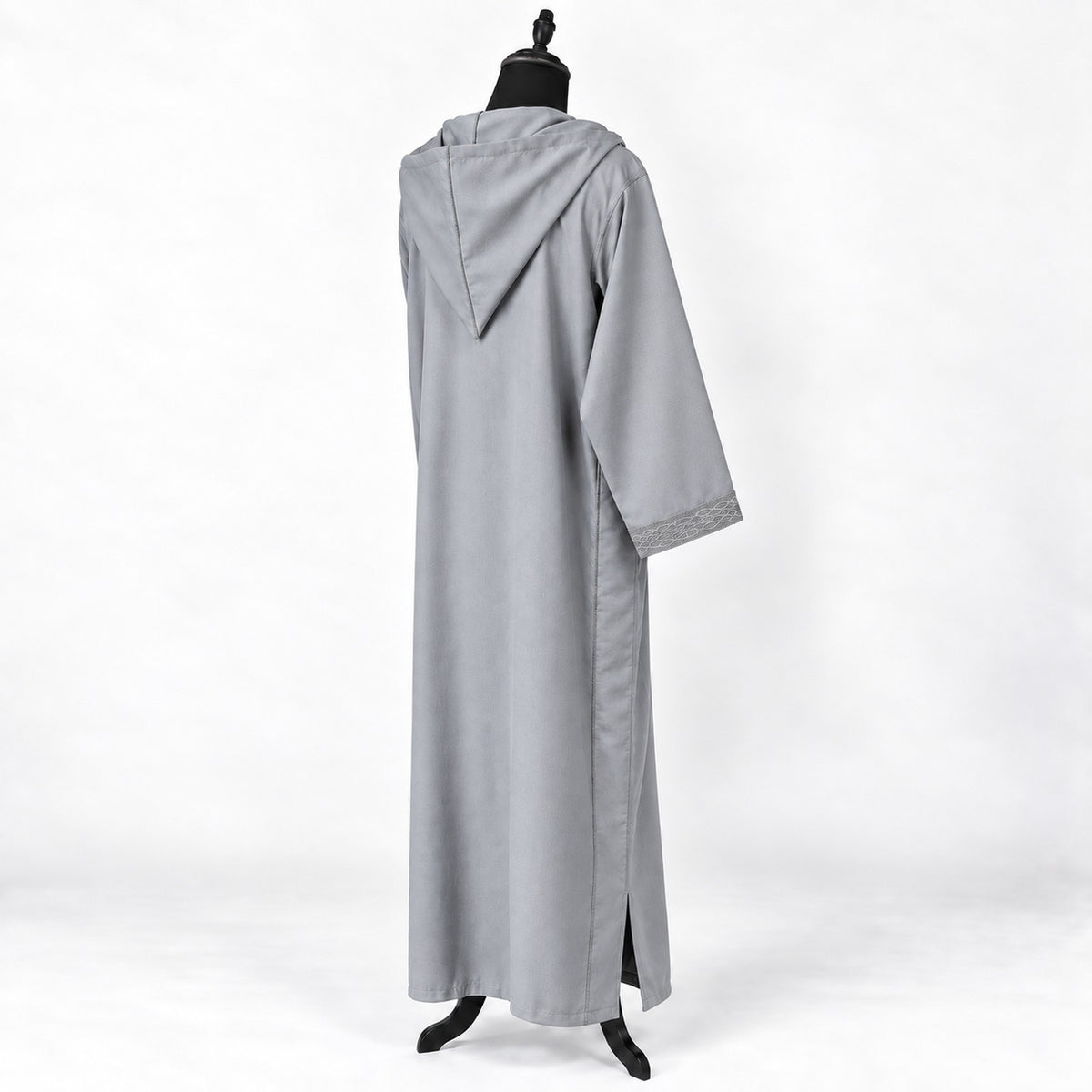 Soft Jellaba - Gray - back hood side