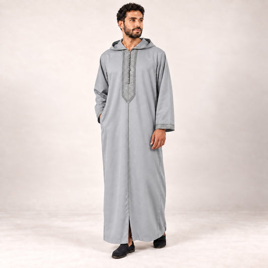 Soft Jellaba - Gray - model front