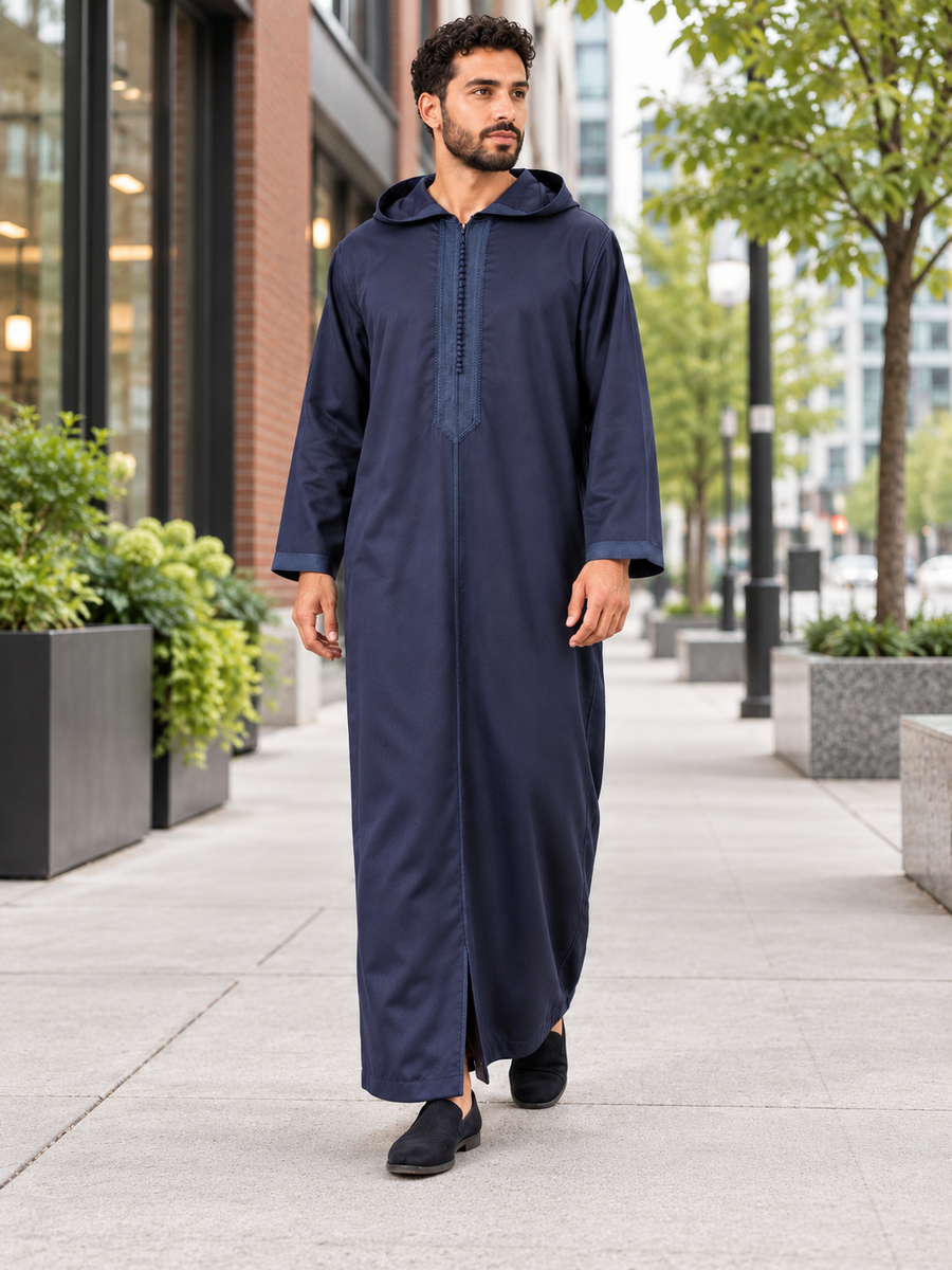Djellaba souple - Navy Blue