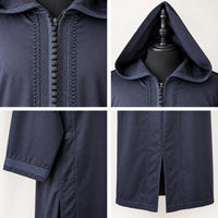 Soft Jellaba - Navy Blue - detail collage