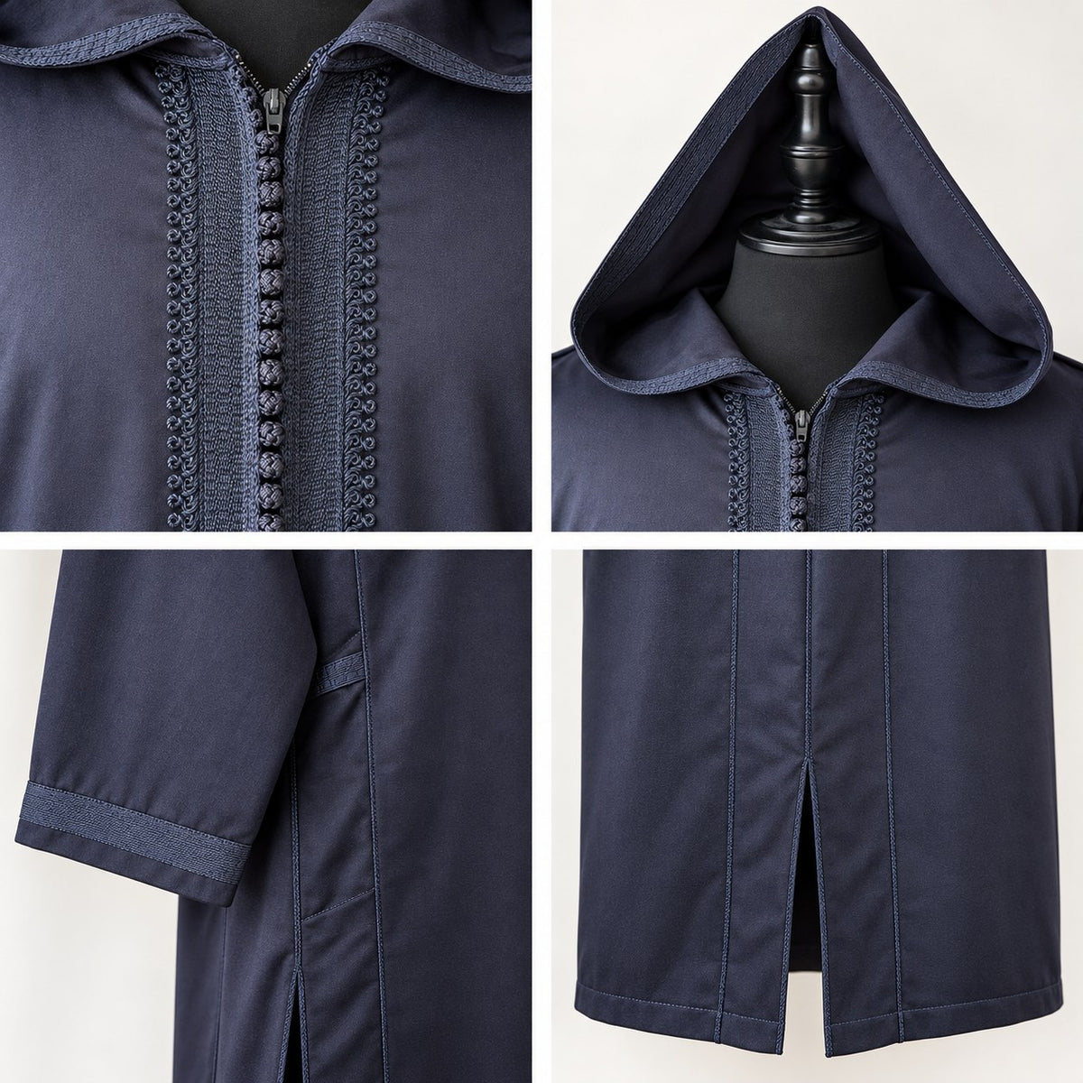 Soft Jellaba - Navy Blue - detail collage