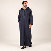 Soft Jellaba - Navy Blue - model front