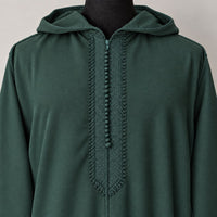 Soft Jellaba - Green - chest embroidery