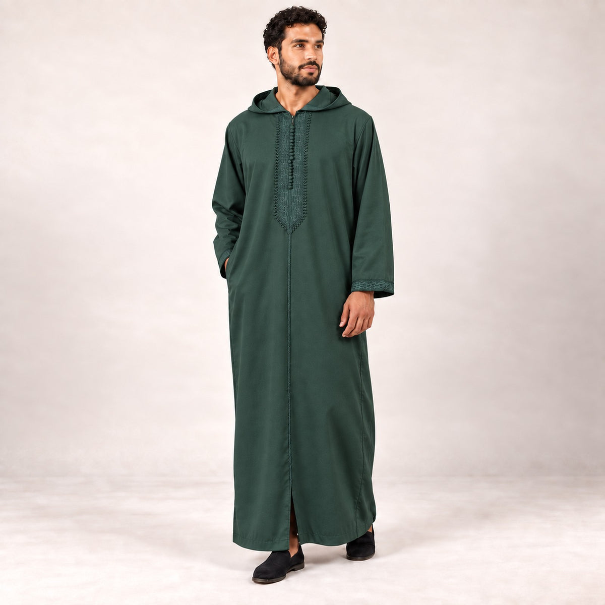 Soft Jellaba - Green - model front