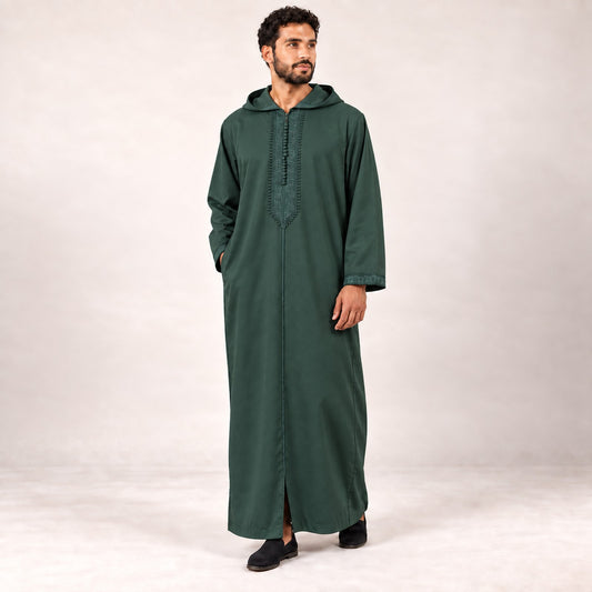 Soft Jellaba - Green - model front