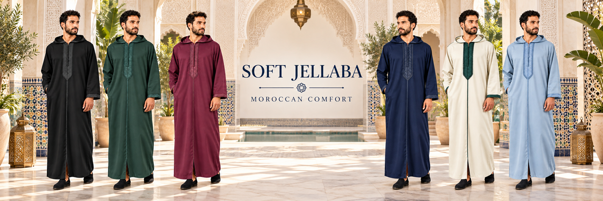 Soft Jellaba collection in six colors - desktop slideshow