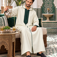 Soft Jellaba - White and Green - green riad tea