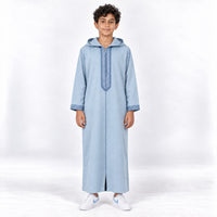 Youth Soft Jellaba - Baby Blue - 12 years - front