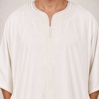 Simply White GANDOURA square Instagram Shop product photo - AL-ANDALUS
