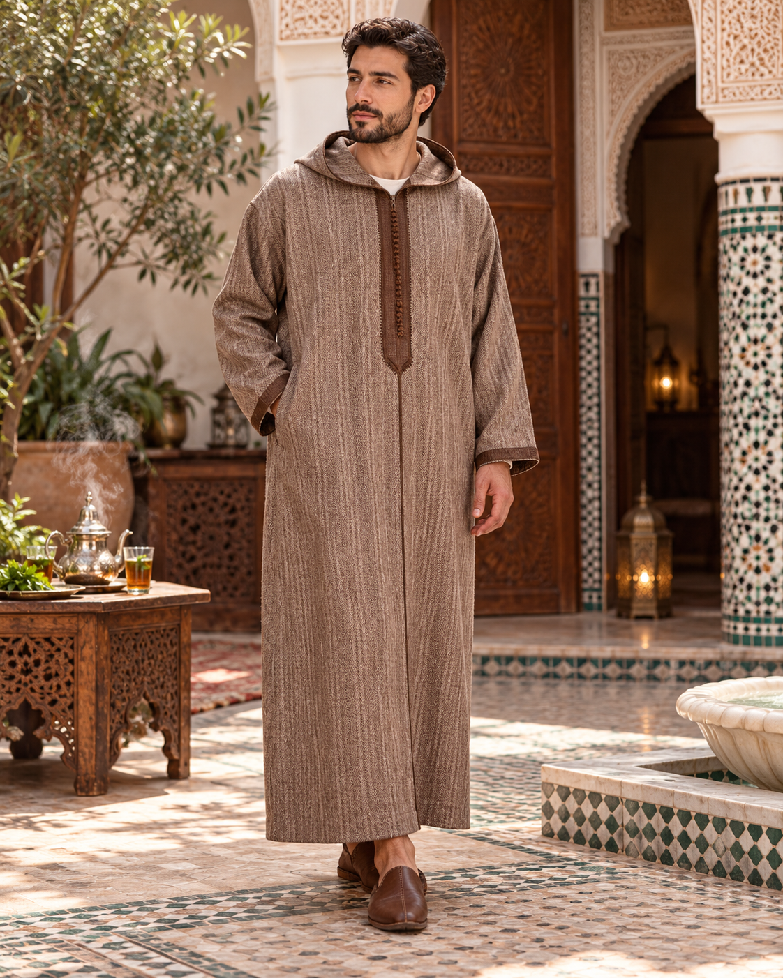 Winter Jellaba - Brown - Lifestyle